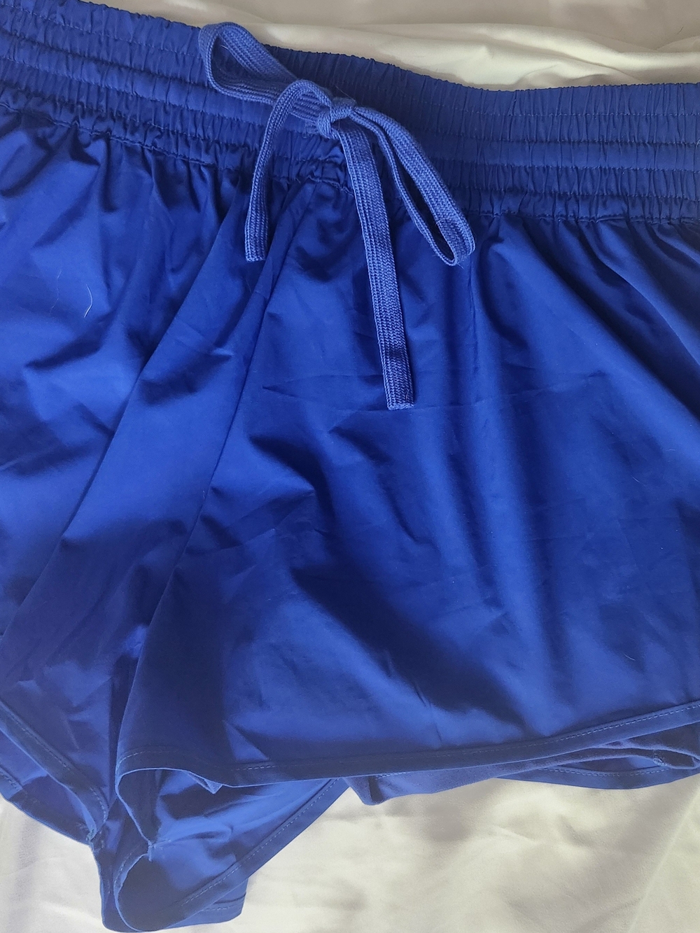 Free People Electric Blue High-Waist Drawstring Shorts